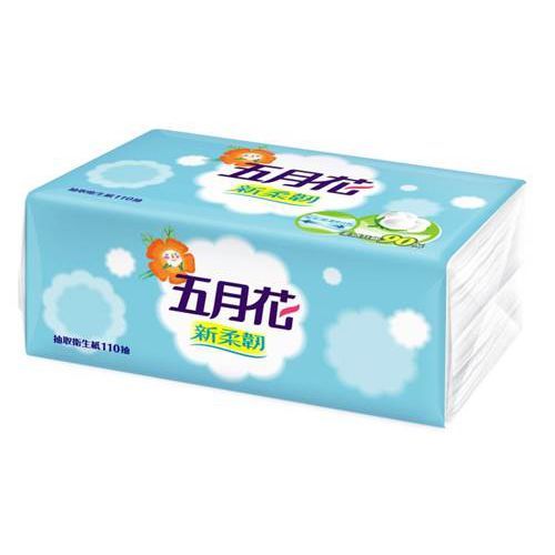 五月花 - 新柔韌抽取衛生紙-110抽x12包x6袋