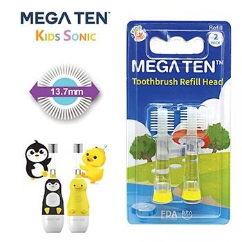 日本 VIVATEC - Mega Ten幼童電動牙刷-鯊魚+替換刷頭(2入/組) (2~12歲適用)