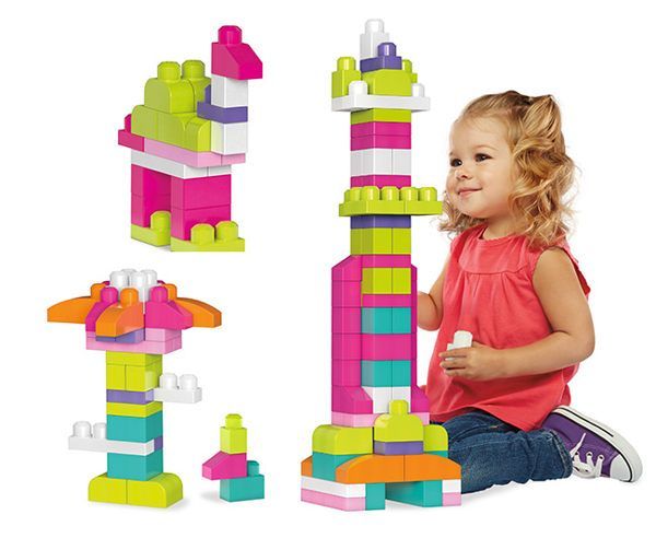 MEGA BLOKS - 美高80片積木袋-粉