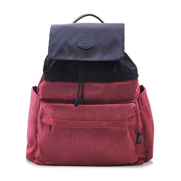 HanaBene 花花班尼 - TWINS 雙人多功能後背包/媽媽包-勃艮第酒紅