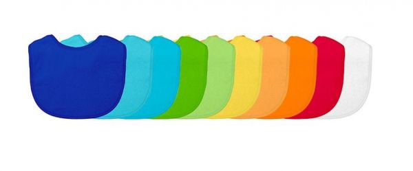 美國 green sprouts - 魔鬼氈三層吸水/防水【口水巾圍兜】10入組-深藍組 (3-12M)