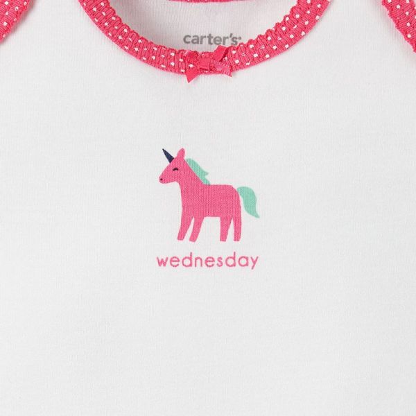 美國 Carter's - 嬰幼兒短袖包屁衣七件組-歡樂世界