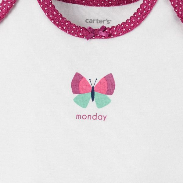 美國 Carter's - 嬰幼兒短袖包屁衣七件組-歡樂世界