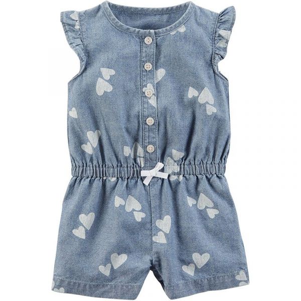 美國 Carter's - 嬰幼兒無袖連身衣-愛心紛飛