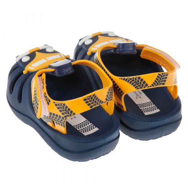 巴西 Ipanema - 巴西 Ipanema 寶寶涼鞋/香香鞋-童趣巴士列車-藍黃色