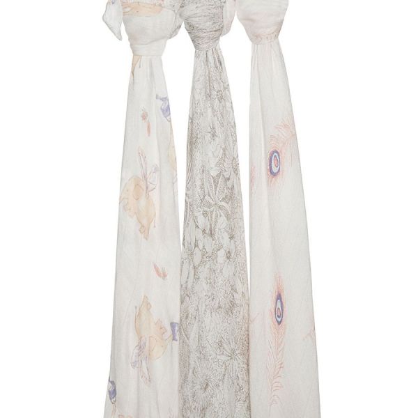 Aden+Anais - 竹纖維包巾(3入)-輕羽紛飛