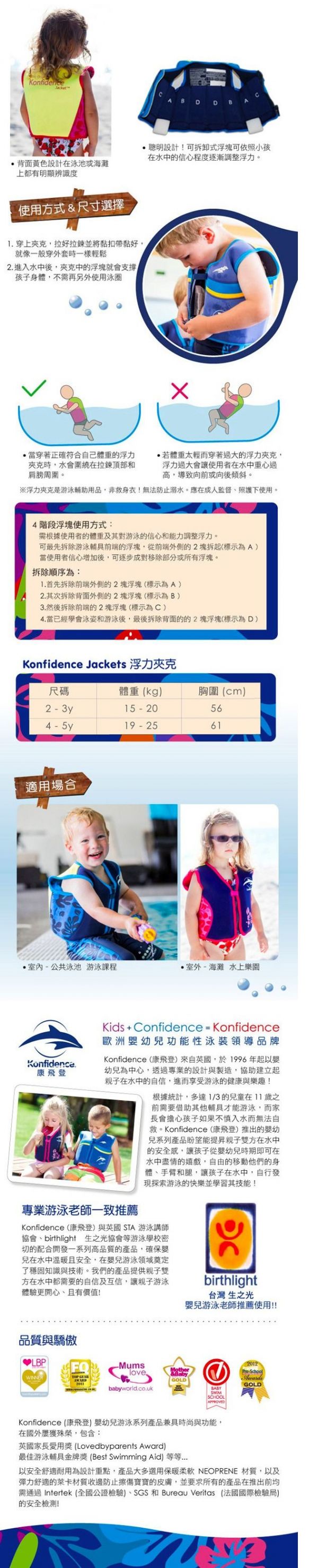 英國康飛登 - KF 浮力夾克-粉紅花瓣