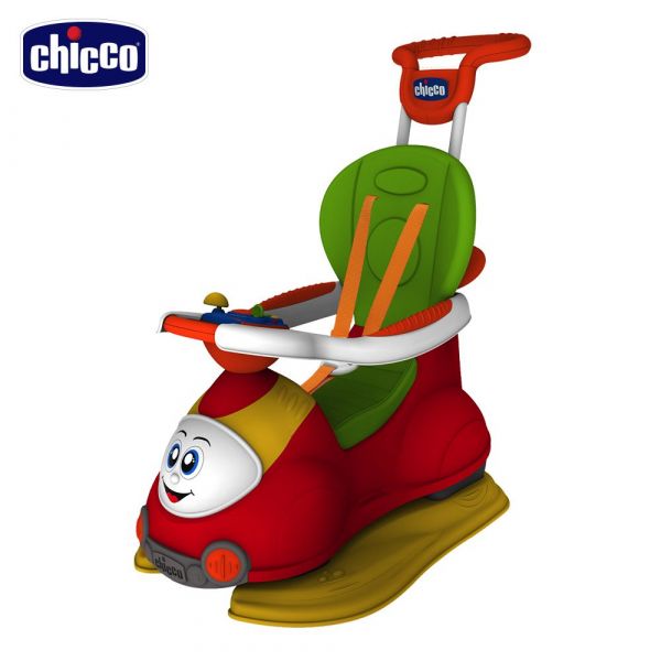 義大利 chicco - 新四合一多功能訓練車(西瓜紅)