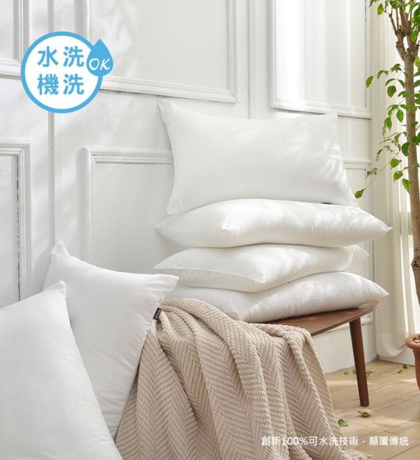 格蕾寢飾 Great Living - 超細纖維可水洗抑菌極致舒柔枕-二入