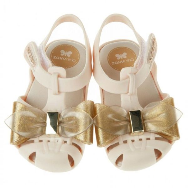ZAXY - 寶寶公主涼鞋/香香鞋-童趣金蔥大蝴蝶結-米色