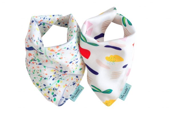 美國 tiny twinkle - Drool Bibs 口水巾2入組-波洛克/馬提斯