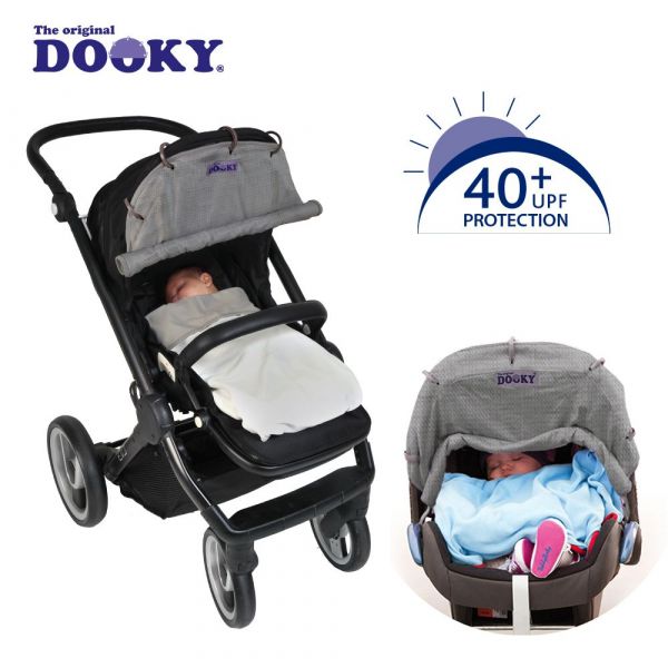 荷蘭 DOOKY - 抗 UV 萬用推車遮陽罩-深灰豪華版