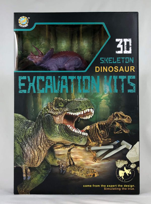 柏飛 - 小小考古學家-三角龍-恐龍模型+化石+挖掘工具