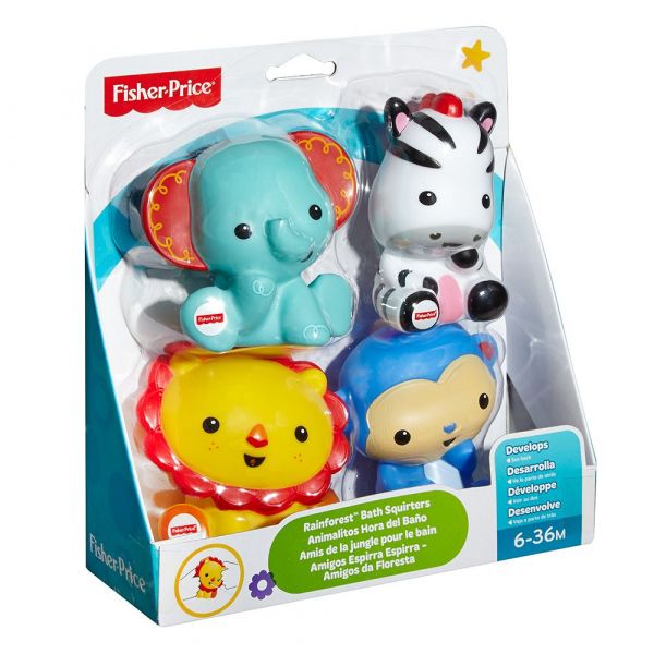 美國Fisher-Price 費雪 - 費雪可愛動物洗澡玩具組