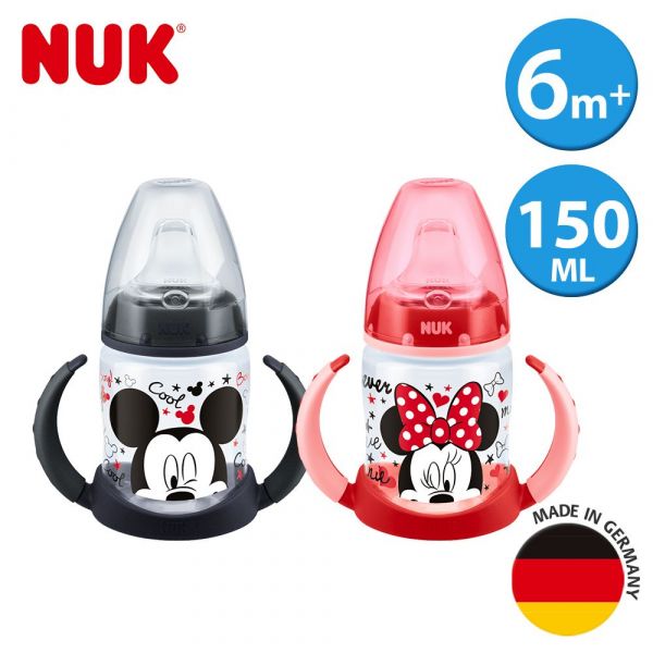 德國 NUK - 米奇寬口徑兩用學飲杯150ml-(顏色隨機出貨)