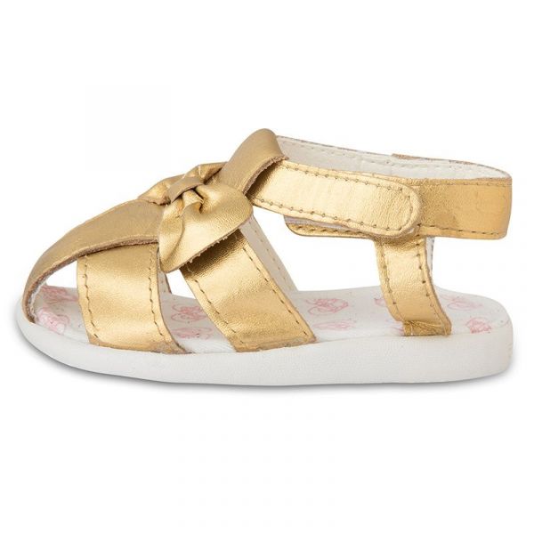 英國 shooshoos - 健康無毒真皮手工涼鞋/童鞋-蝴蝶金