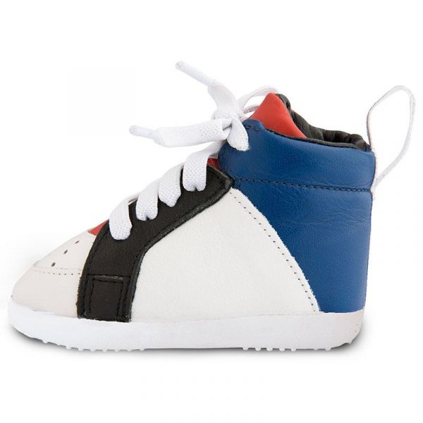 英國 shooshoos - 健康無毒真皮手工學步鞋/童鞋-色彩拼接