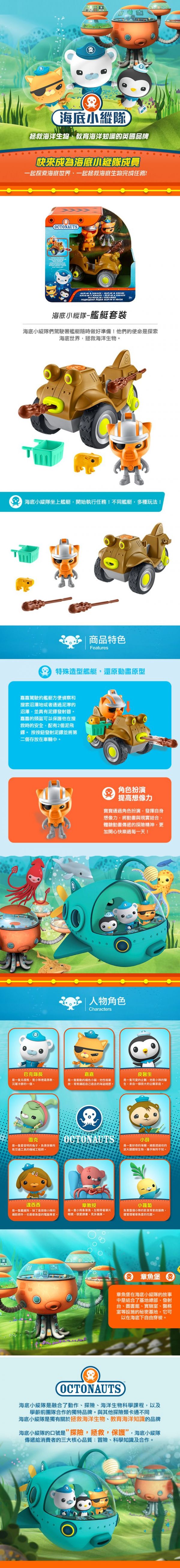 海底小縱隊 - 艦艇套裝-GUP-M&嘉嘉-買就送海底小縱隊人物介紹貼紙