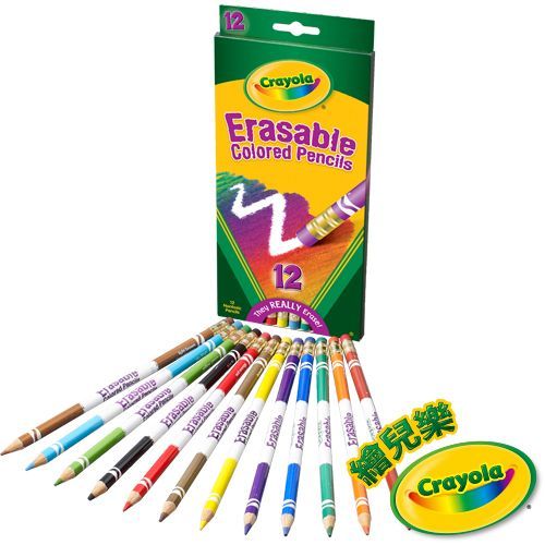 Crayola繪兒樂 - 可擦拭彩色鉛筆12色