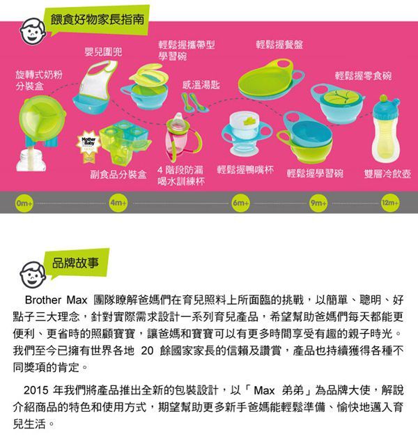 英國 Brother Max - 副食品分裝盒-170ML-大號4格
