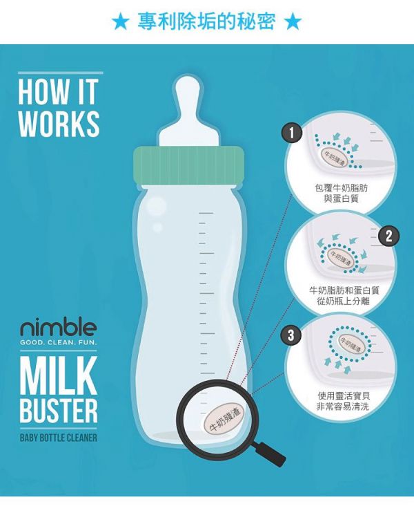 英國 Nimble 靈活寶貝 - 奶瓶蔬果除味清潔液 (200ML)