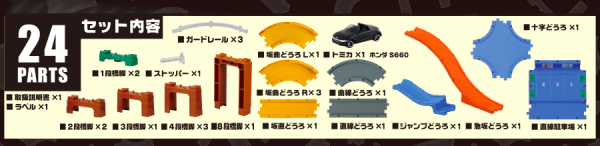 Tomica - 【兩組一起玩更好玩】交通世界SYSTEM 2WAY+5WAY創意軌道組-2WAY軌道*1+5WAY軌道*1