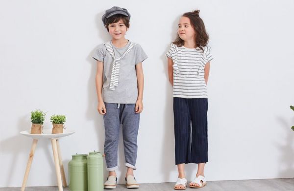 麗嬰房 Little moni - 肩拼接上衣-麻花灰