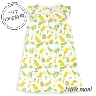 麗嬰房 Little moni - 輕透棉質長洋裝睡衣-嫩綠
