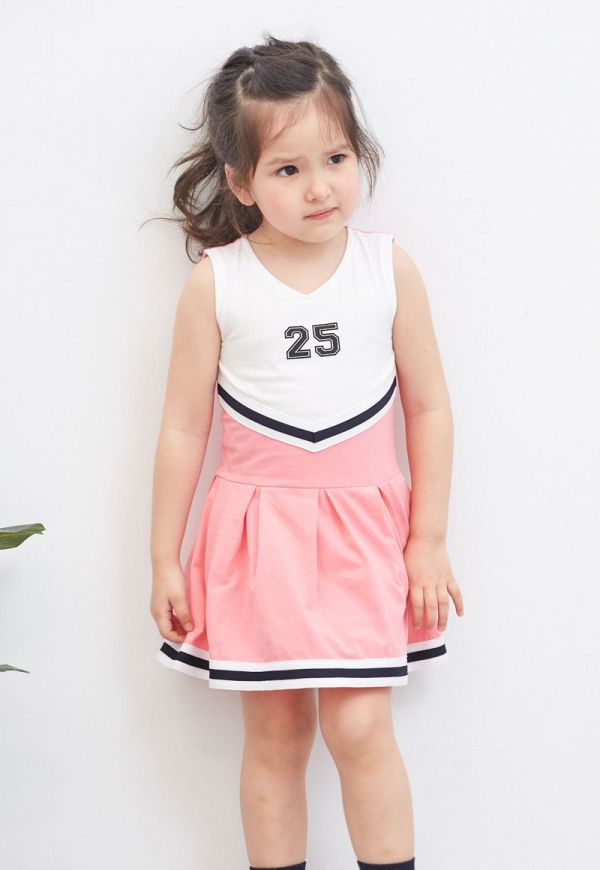 麗嬰房 Little moni - 無袖洋裝連身裙-玫瑰紅