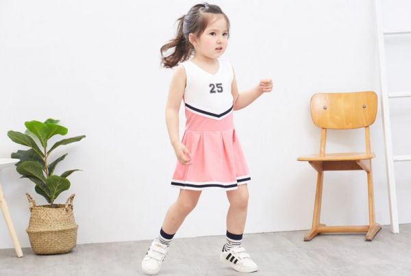 麗嬰房 Little moni - 無袖洋裝連身裙-玫瑰紅