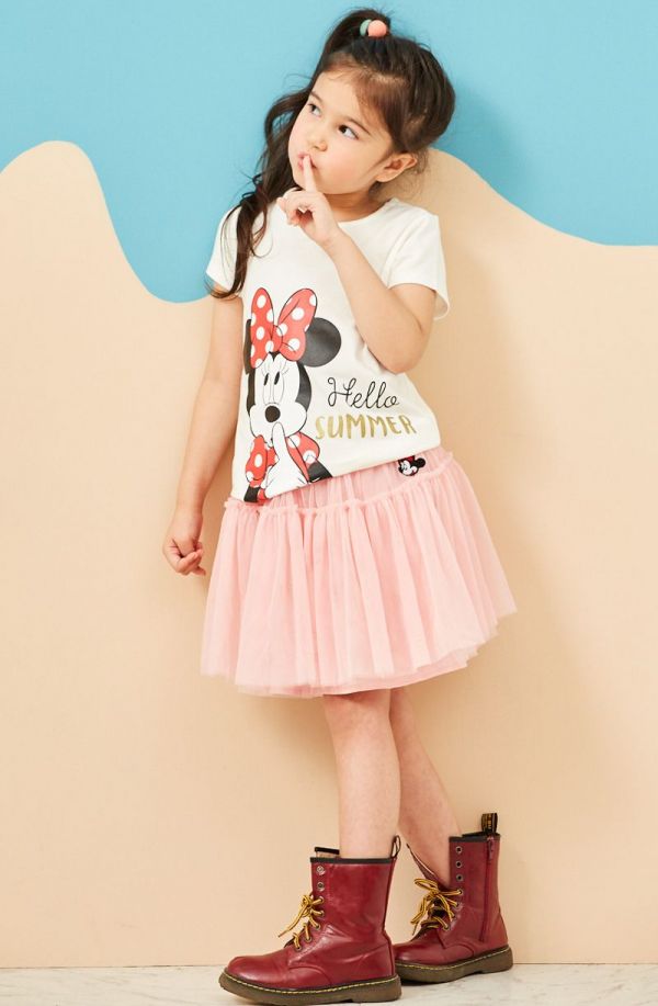麗嬰房 Disney - 米妮系列俏麗甜心蓬紗裙-粉紅