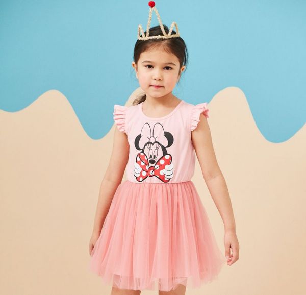 麗嬰房 Disney - 米妮系列甜心公主蓬紗洋裝-粉紅