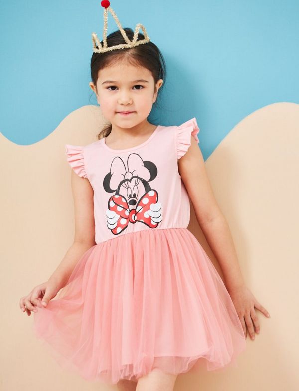 麗嬰房 Disney - 米妮系列甜心公主蓬紗洋裝-粉紅