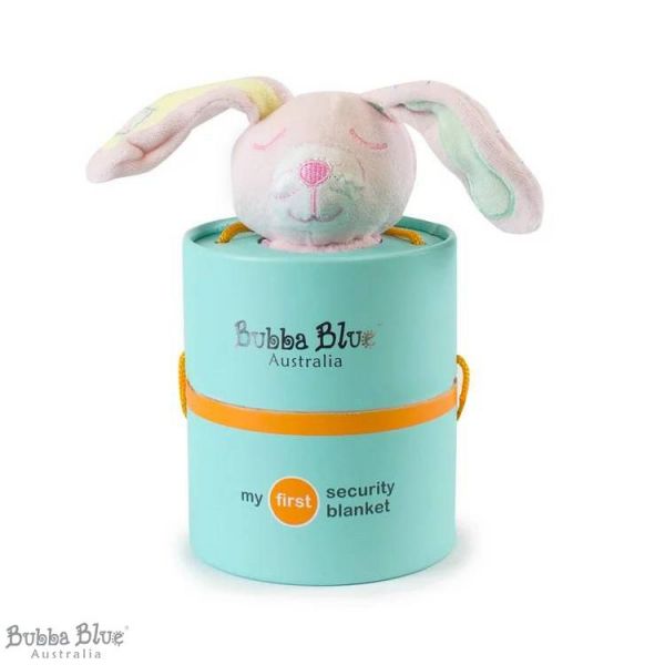 澳洲 BubbaBlue - 玩偶安撫巾-粉心兔