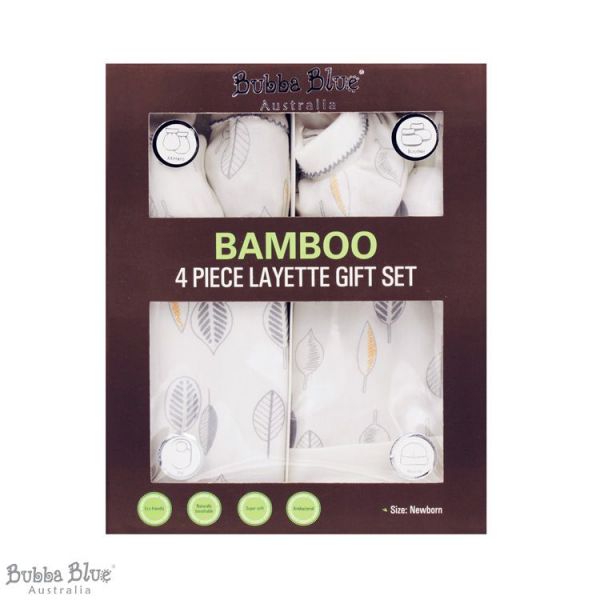 澳洲 BubbaBlue - 竹纖維新生兒禮盒組-葉子