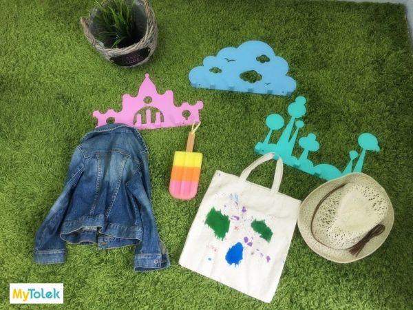 MyTolek 童樂可 - 壁飾-童話城堡(加贈3M膠條一組)-城堡-粉 (36*25*3cm)