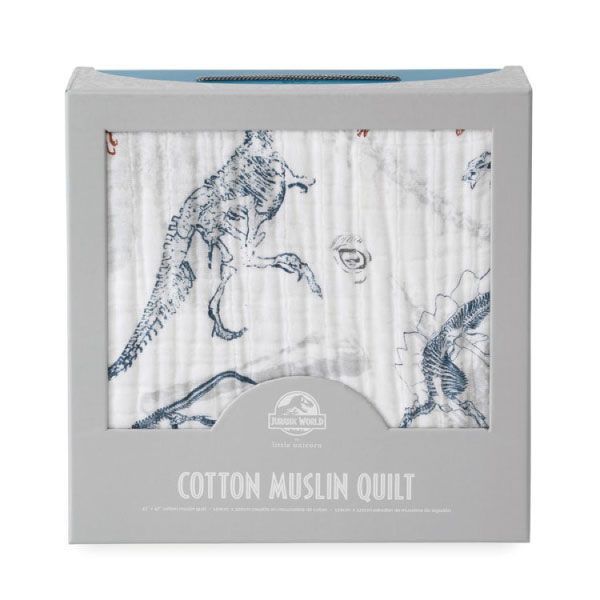 美國 Little Unicorn - 純棉四層紗布毯(被子)-恐龍化石