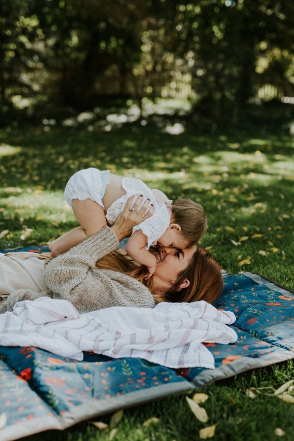 美國 Little Unicorn - OUTDOOR BLANKET野餐墊-海軍格紋