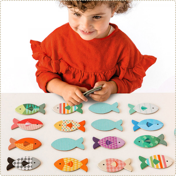 美國 Petit Collage - 記憶遊戲-悠游小魚