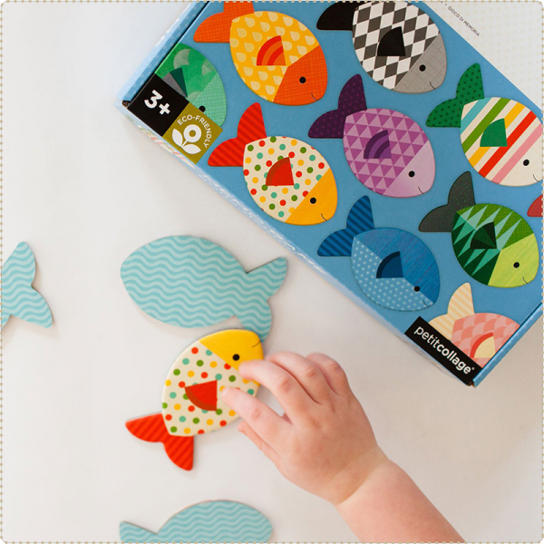 美國 Petit Collage - 記憶遊戲-悠游小魚