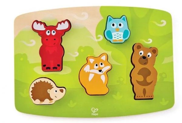 Hape - 森林動物木拼圖