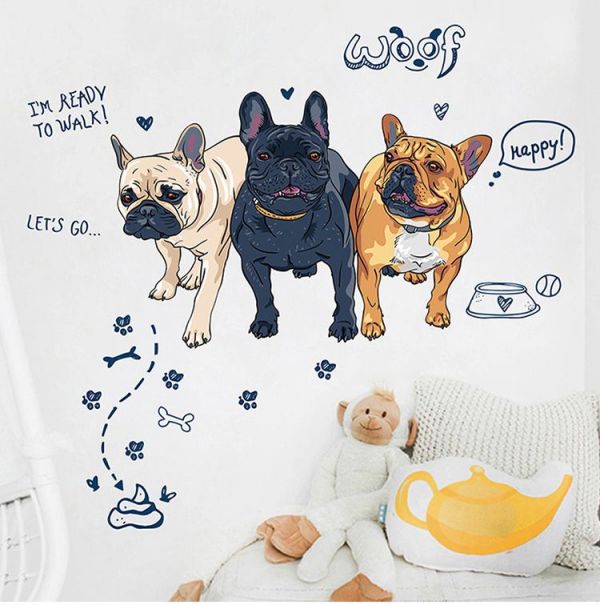 JB Design - 時尚壁貼-可愛法鬥 (60cm*90cm)