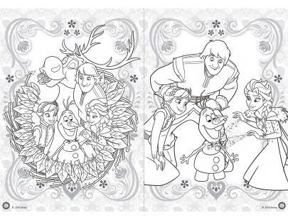 8色花瓣蠟筆畫 冰雪奇緣