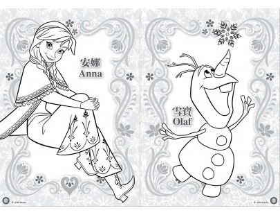 8色花瓣蠟筆畫 冰雪奇緣