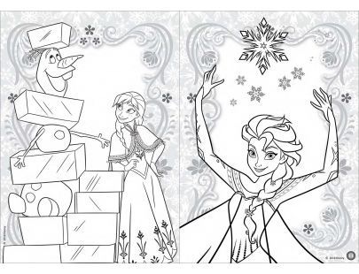 8色花瓣蠟筆畫 冰雪奇緣