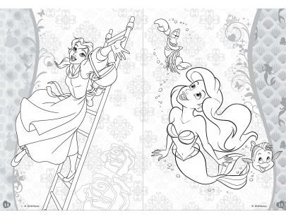 8色花瓣蠟筆畫 迪士尼公主