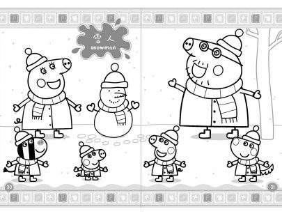 8色花瓣蠟筆畫 粉紅豬小妹