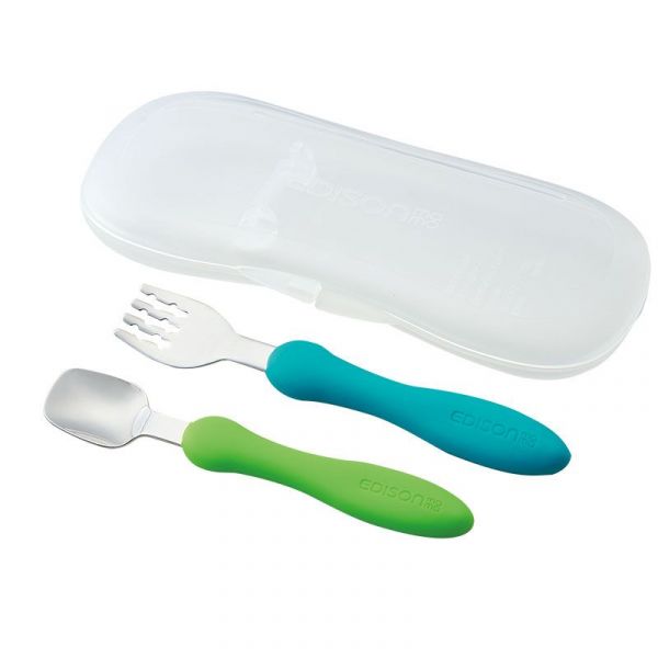 akachan honpo - EDISON幼兒叉匙組MINI 適1歲起-薄荷萊姆色