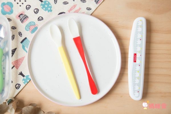 akachan honpo - 副食品餵食湯匙組W-黃色-ANGELETTE