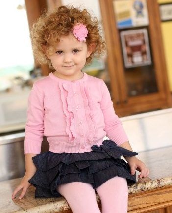 美國 RuffleButts - 寶寶/兒童長袖荷葉裝飾小外套-溫柔淡粉